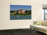 Romanesque Cathedral Seen across Grosser Ratzeburger See in Lauenburg Lakes Area