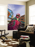 Woman in Costume For the Annual Carnival Festival  Burano Island  Venice  Italy