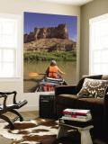 Woman Paddling Canoe on Green River Canoe Trip