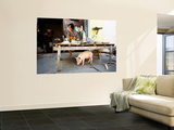 Woman and Pet Pig