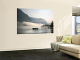 Two Fishermen in Boat on Lake Bohinj (Bohinjsko Jezero)