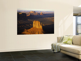 Aerial Overlook of West Mitten Butte in Monument Valley at Sunset