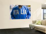 Man Wearing Blue Italia Jacket
