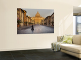 Nun Crossing Road in Front of St Peter's Basilica