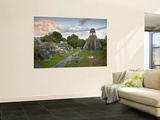Grand Plaza with Temple of Great Jaguar (Temple I) at Right  in Mayan Ruins of Tikal