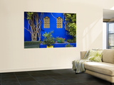 Blue Wall and Window Detail at Jardin Majorelle