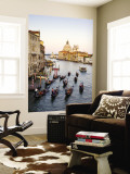 Flotilla of Gondolas Heading Toward Chiesa Di Santa Maria Della Salute in Early Evening