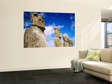 Moai at Ahu Akivi  Easter Island  Valparaiso  Chile