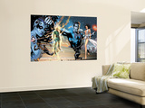 Squadron Supreme Saga Cover: Hyperion  Nighthawk  Rice  Kingsley  Zarda  Dr Spectrum and Blur