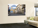 Volcan De Agua Looming Behind Santa Catalina Arch