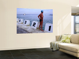 Swimmer Standing at Blocks of Merewether Ocean Baths