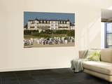 Hotel Ahlbecker Hof and Wicker Beach Chairs on Beach from Seebrucke Pier