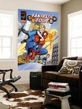 Fantastic Four 574 Cover: Spider-Man  Franklin Richards and Human Torch