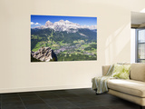 Mountain-Top View of Cortina D'Ampezzo and Peak of Tofana