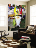 Bull Decorated for Pongal Festival  Mahabalipuram  Tamil Nadu  India