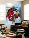 Invincible Iron Man 7 Cover: Iron Man and Spider-Man