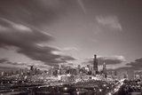 Chicago At Dusk BW