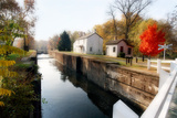 Canal Lock Fall Scene  Kingston  New Jersey