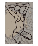 Sitting Nude in Taupe