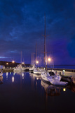 Moored Sailboats