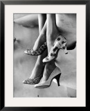 Models Displaying Printed Leather Shoes
