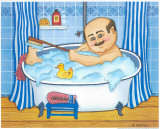 Man Taking A Bath