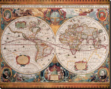 Antique Map  Geographica  Ca 1630