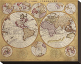 Antique Map  Globe Terrestre  c1690