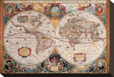 Antique Map  Geographica  Ca 1630