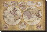 Antique Map  Globe Terrestre  1690