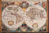 Antique Map  Geographica  Ca 1630
