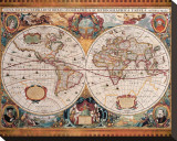 Antique Map  Geographica  Ca 1630