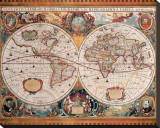 Antique Map  Geographica  Ca 1630