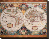 Antique Map  Geographica  Ca 1630