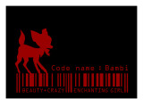 Red Bambi in Black