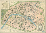 Vintage Paris Map