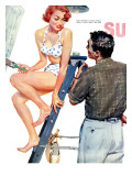 He Wasn't Pretending - Saturday Evening Post "Leading Ladies"  August 1  1955 pg29