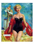The Lifeguard & The Lady  - Saturday Evening Post "Leading Ladies"  August 27  1955 pg24