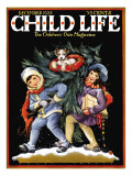 Bringing Home the Tree - Child Life  December 1928