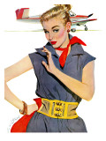 The Girl Who Stole Airplanes  - Saturday Evening Post "Leading Ladies"  December 6  1952 pg24