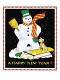 Snowman & Dog - Child Life  January 1935