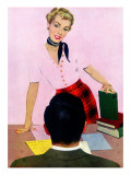 Coed's Delight - Saturday Evening Post "Men at the Top"  October 21  1950 pg27