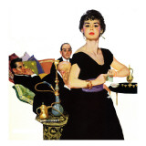 Auctioned Bride - Saturday Evening Post "Men at the Top"  October 16  1954 pg34