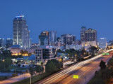 Usa  Florida  Orlando  Downtown Skyline and Interstate 4