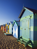 Australia  Victoria  Melbourne; Colourful Beach Huts at Brighton Beach