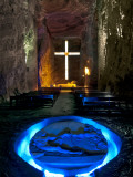 Colombia  Zipaquira  Cudinamarca Province  Salt Cathedral  Main Altar with Cross