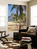 Brazil  Rio De Janeiro  Leblon Beach  Bike Leaning on Palm Tree