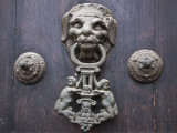 Peru; a Knocker Decorates the Wooden Doors of Lima Cathedral;