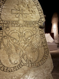 Sweden  Island of Gotland  Visby; Detail from Viking Carved Rune Stones in the Museum of Gotland