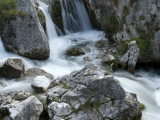 Stream and Waterfall  Bulnes  Central Massif  Picos De Europa  Spain